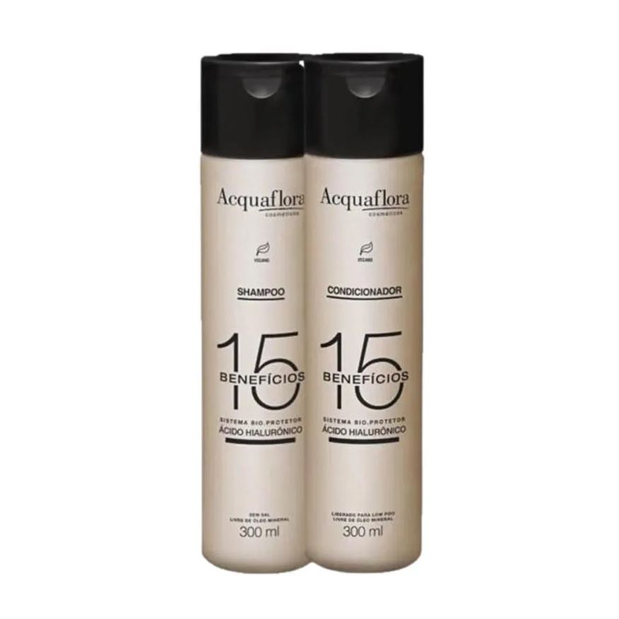 Acquaflora Kit Shampoo + Condicionador 15 Benefícios