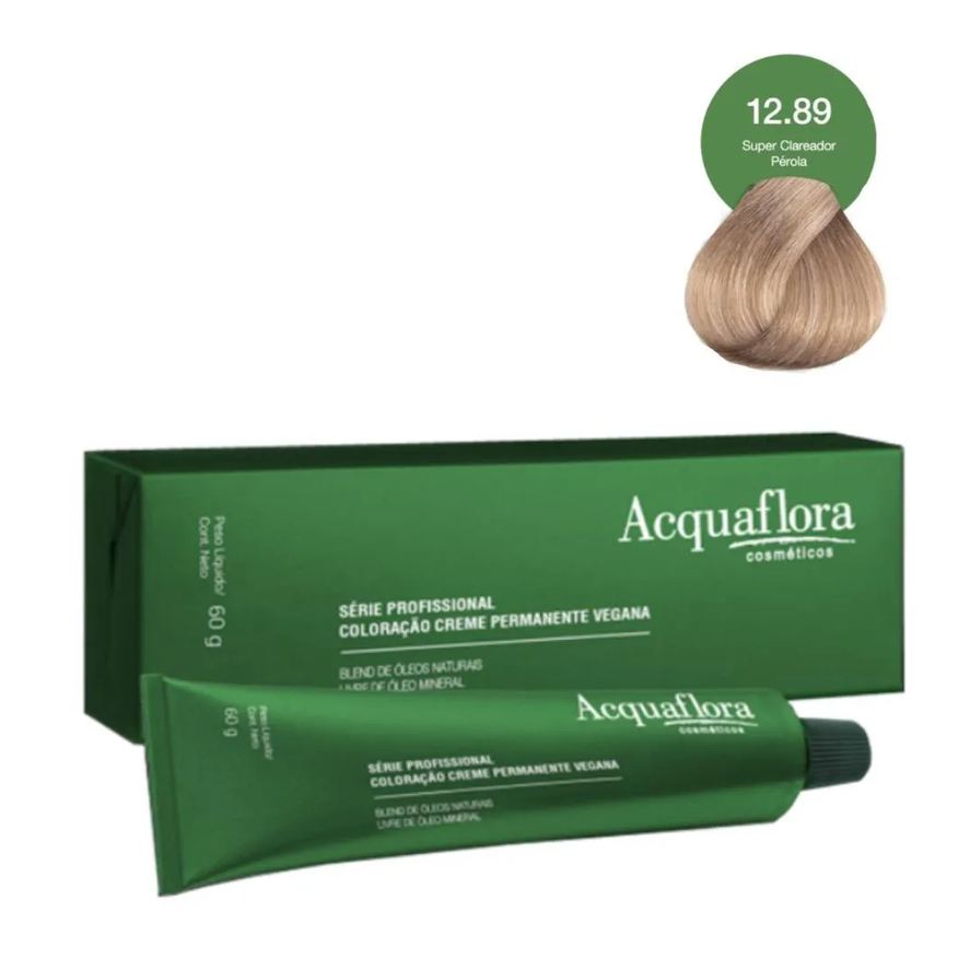 Acquaflora Coloração Creme Vegana 12.89 Superclareador Pérola 60g