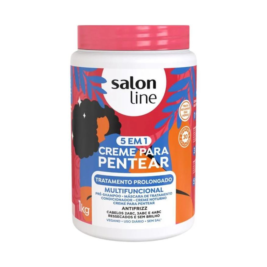 Salon Line Creme para Pentear 5 em 1 Tratamento Prolongado 1kg