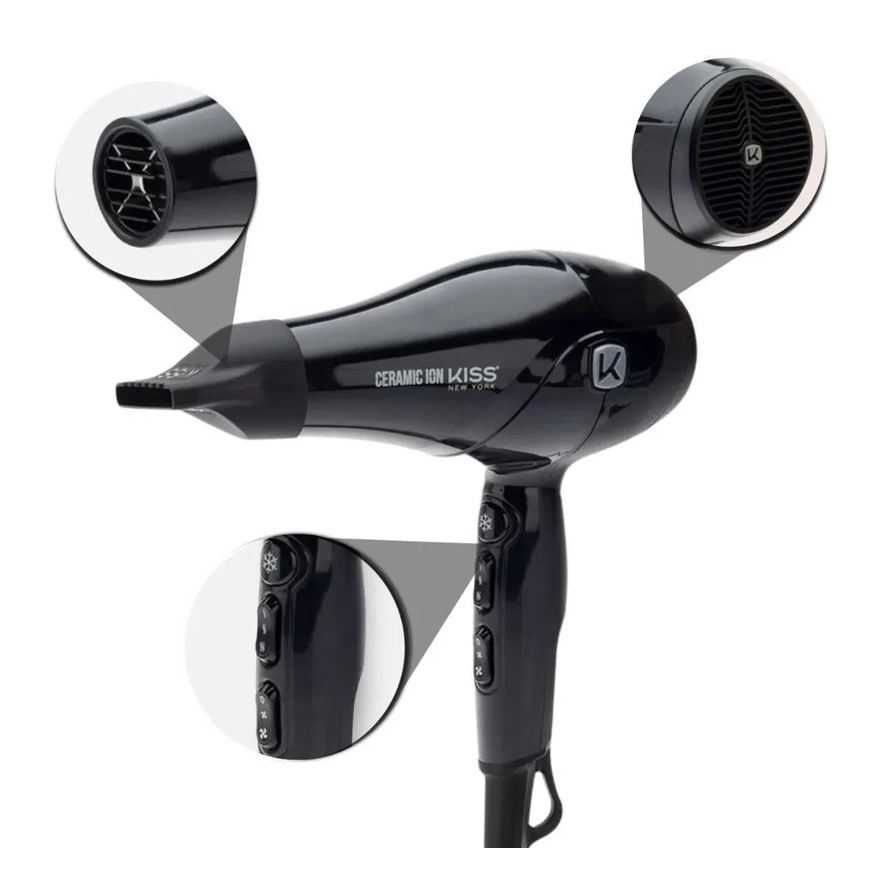 Kiss Secador New York Ceramic Ion 1900w 127v Bdp5br