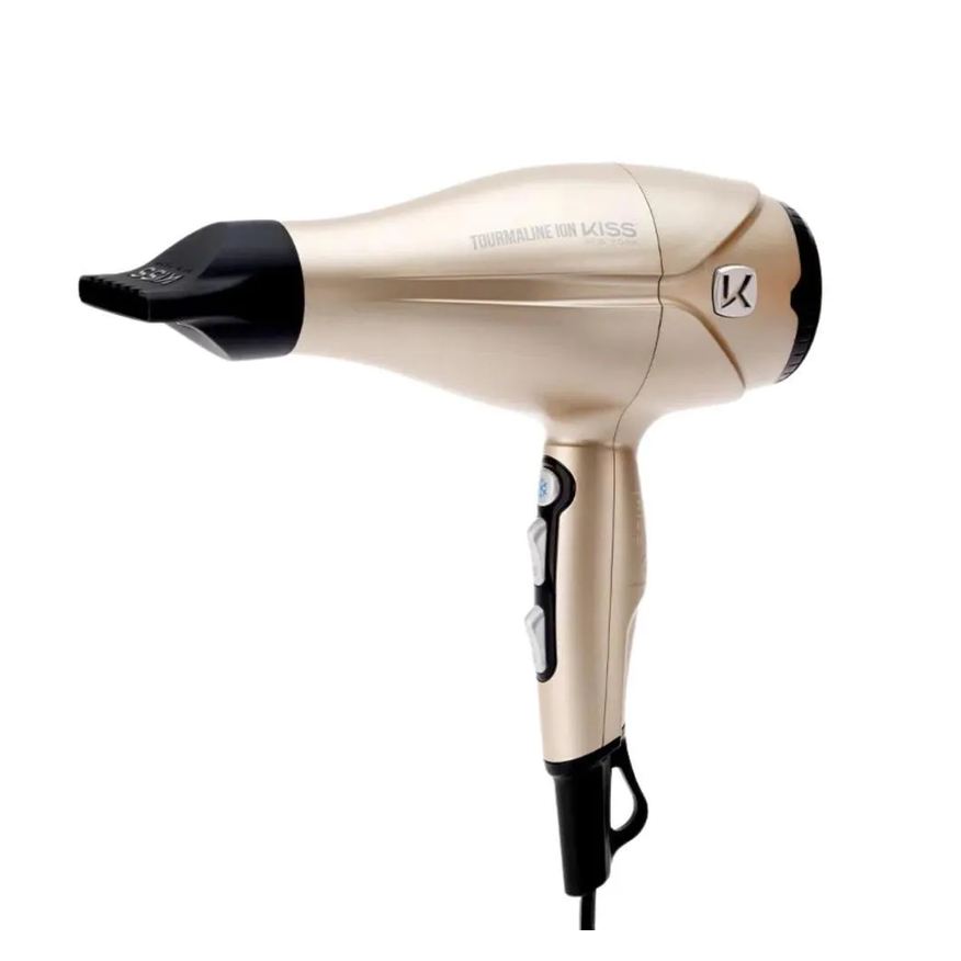 Kiss Secador New York Tourmaline Ion Dourado 2000w 127v Bdp06pbr