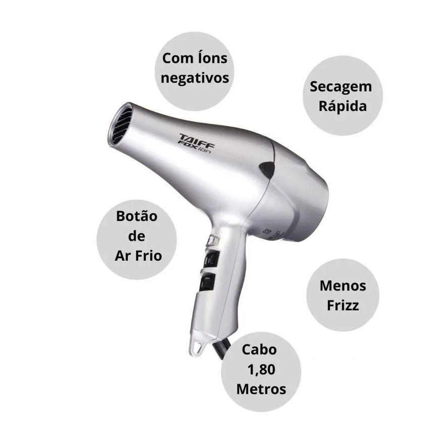 Taiff Secador Fox Prata 2000w 127v