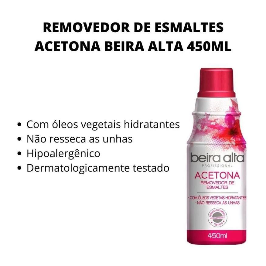 de Removedor Esmaltes Acetona Beira Alta 450ml