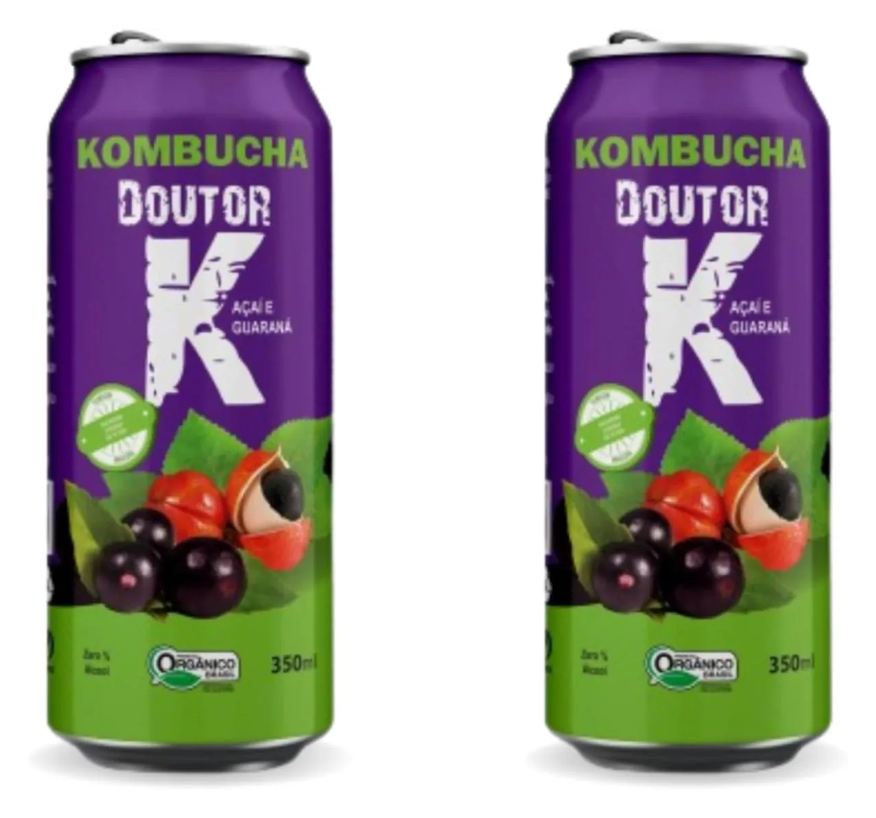 Kombucha Doutor K 2x Kombucha Guaraná e Açaí 350ml Doutor K