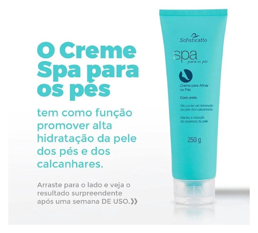 Creme Spa para Afinar os Pés com Uréia 250g Sofisticatto
