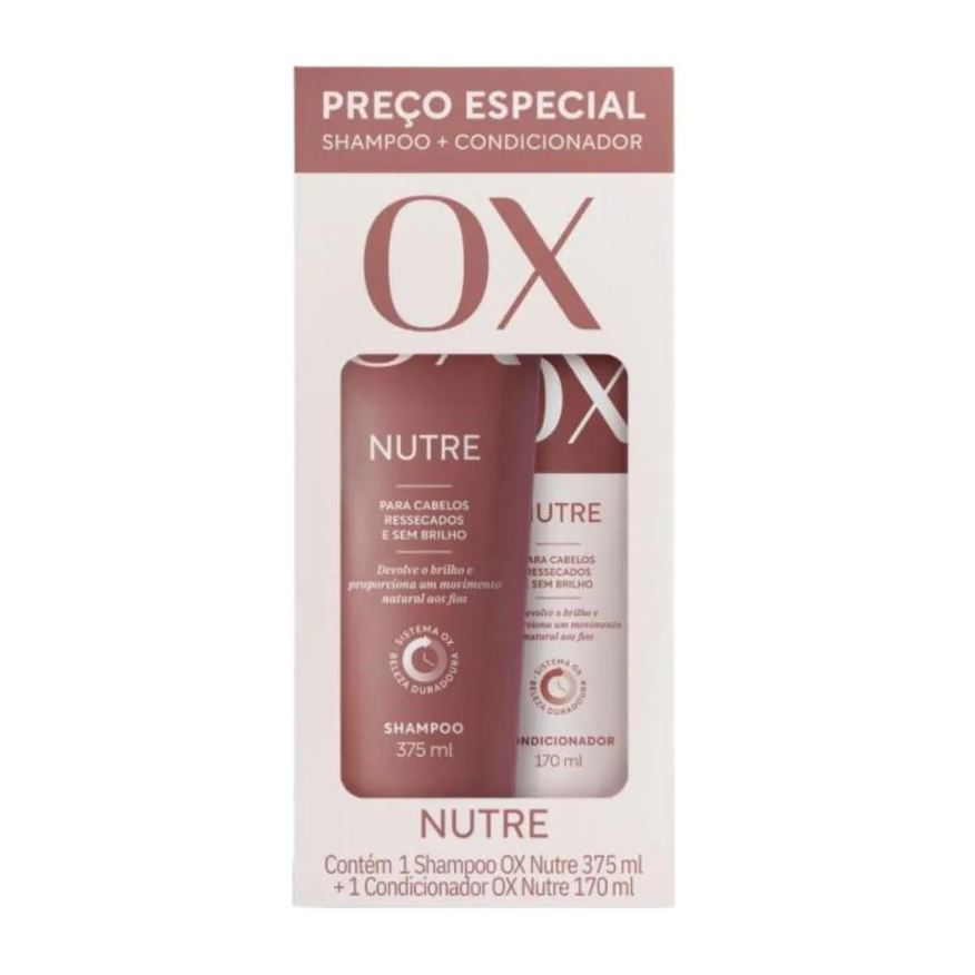 Ox Kit Nutre Cabelos Ressecados e sem Brilho C/2