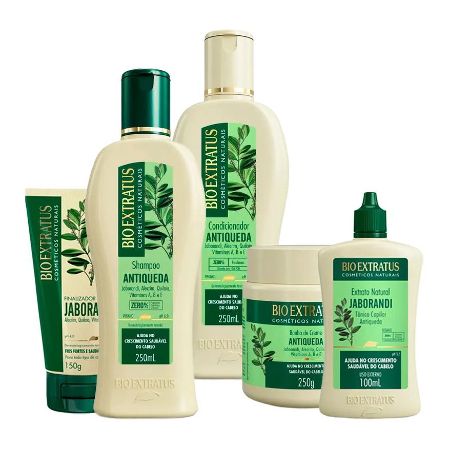 Bio Extratus Kit Jaborandi Sh Cond Masc 250 Completo 5itens
