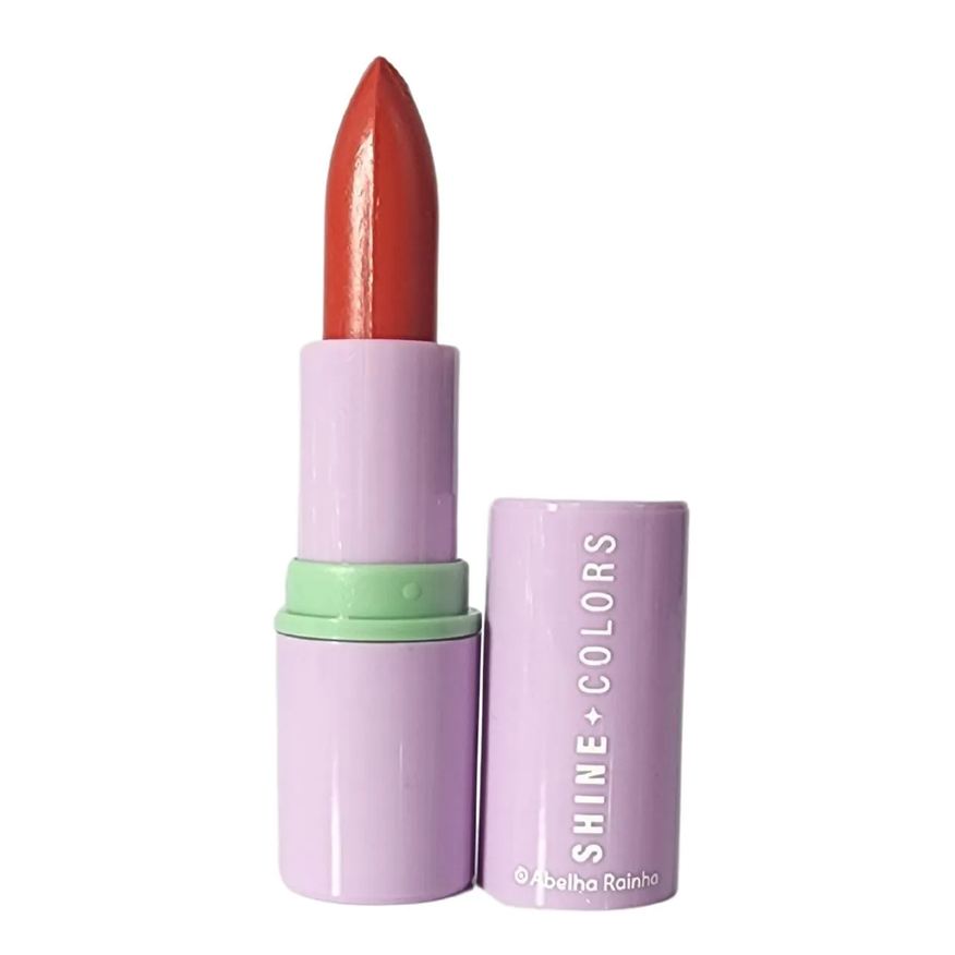 Abelha Rainha Batom Brilho Intenso Vermelho Scarlet Fps 15 Shine Colors 3,7g