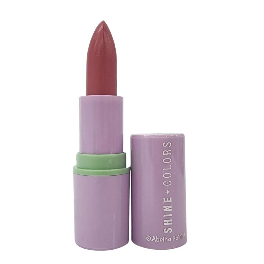 Abelha Rainha Batom Brilho Intenso Rosa Star Fps 15 Shine Colors 3,7g
