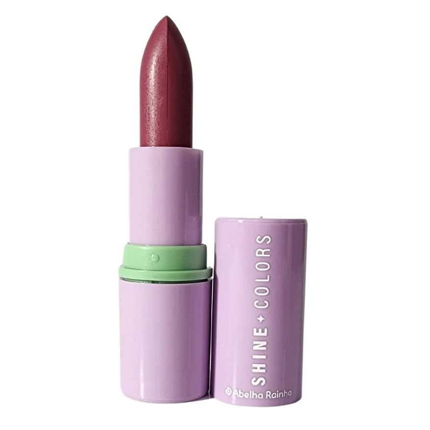Abelha Rainha Batom Brilho Intenso Rosa Retrô Fps 15 Shine Colors 3,7g