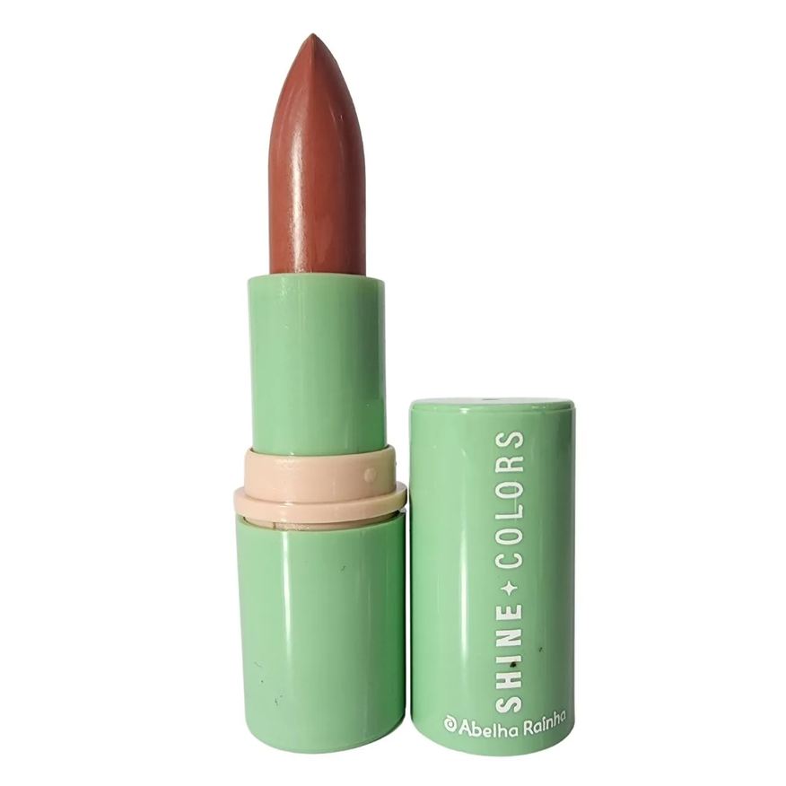 Abelha Rainha Batom Brilho E Sabor Pêssego Fps 15 Shine Colors 3,7g
