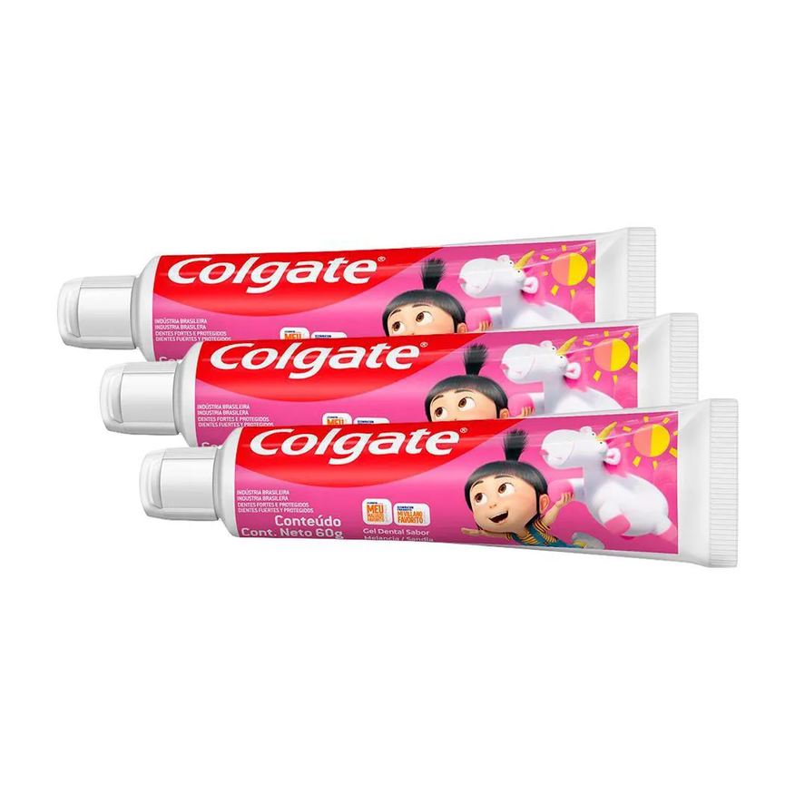Palmolive Gel Dental Infantil Colgate Agnes Melância 60g 3 unidades