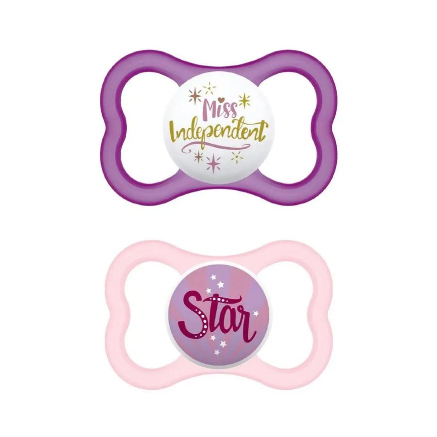 Mam Kit 2 Chupetas Bico De Silicone Air 6M+ Rosa