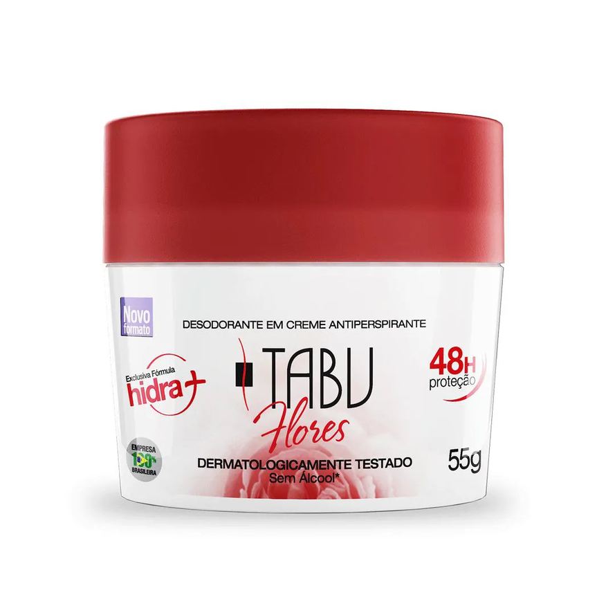 Tabu Desodorante Creme Antitranspirante Flores 55g