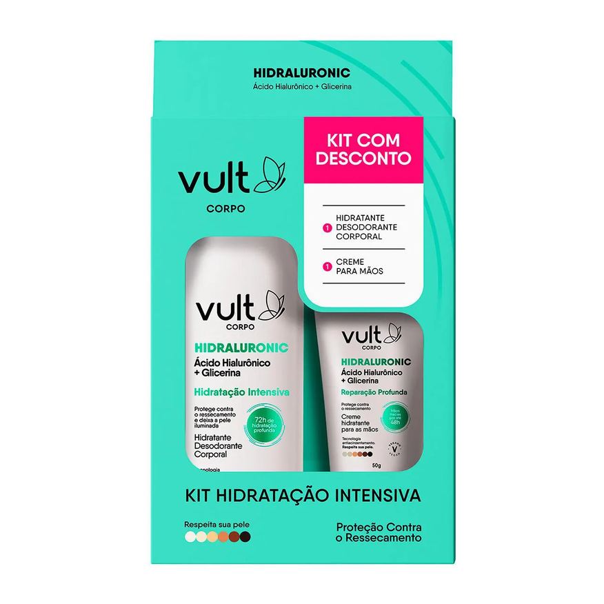 Vult Hidratação Intensiva Desodorante Hidratante Corporal 200ml + Creme para as Mãos 50g