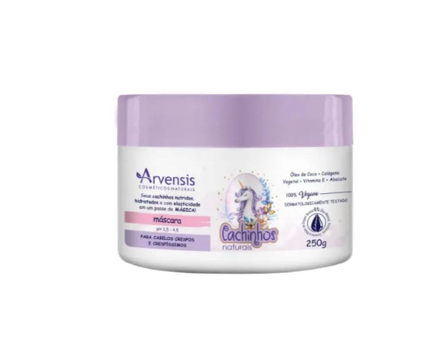 Arvensis Máscara Cachinhos Naturais Cabelos Crespos e Crespíssimos 250g