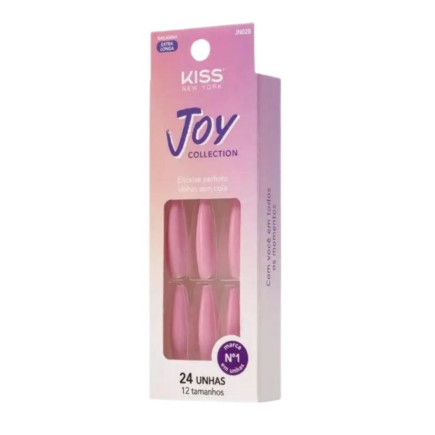 Postiças Unhas Kiss Ny Joy Collection Bailarina 24un Jn02b