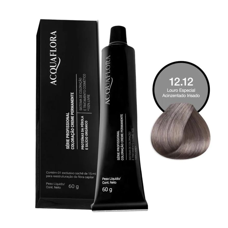 Acquaflora Coloração 12.12 Louro Especial Acinzentado Irisado 60g