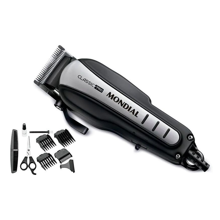 de Cortador Cabelos Mondial Classic Pro 127v Preto/inox 110v