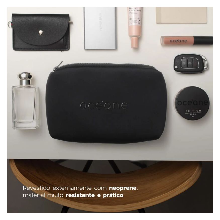 Nécessaire Kit Preto Daily Makeup + Nécessaire Preto Best Travel (2 Produtos)