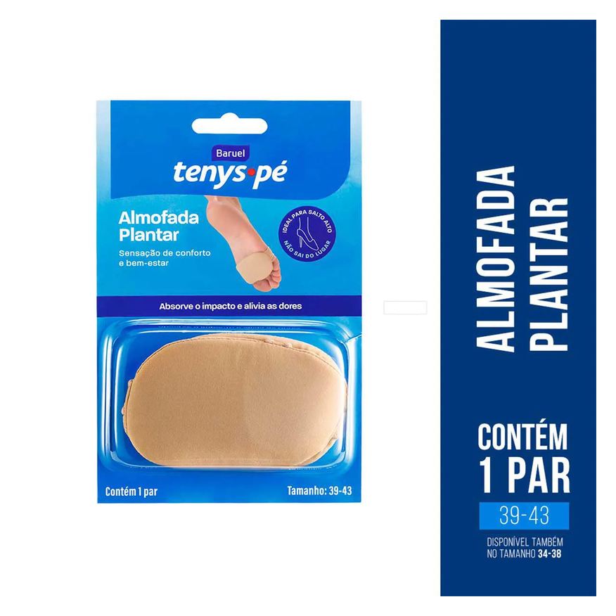 Plantar Almofada Tenys Pé Tamanho 39 - 43 com 1 Par
