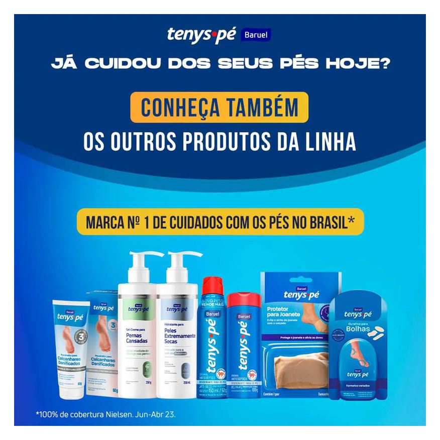 Recortável Tubo para Calos Tenys Pé Tamanho P/M com 1 Unidade