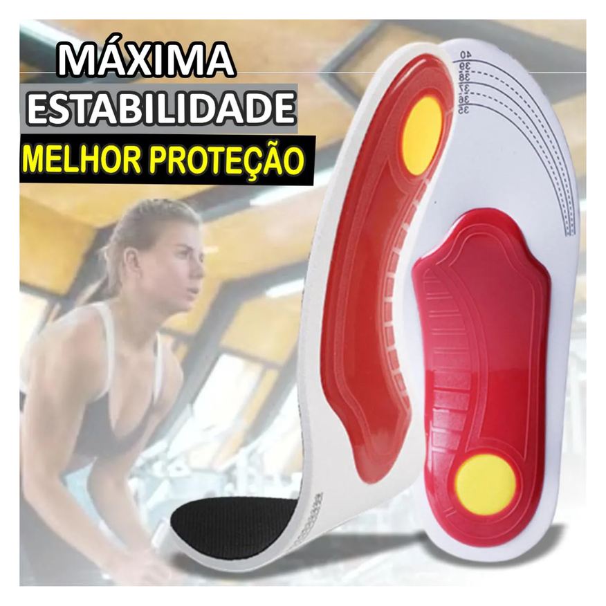 Ortopédica Palmilha Tratamento Pé Chato Fascite Plantar Esporão Original 1par 35a40