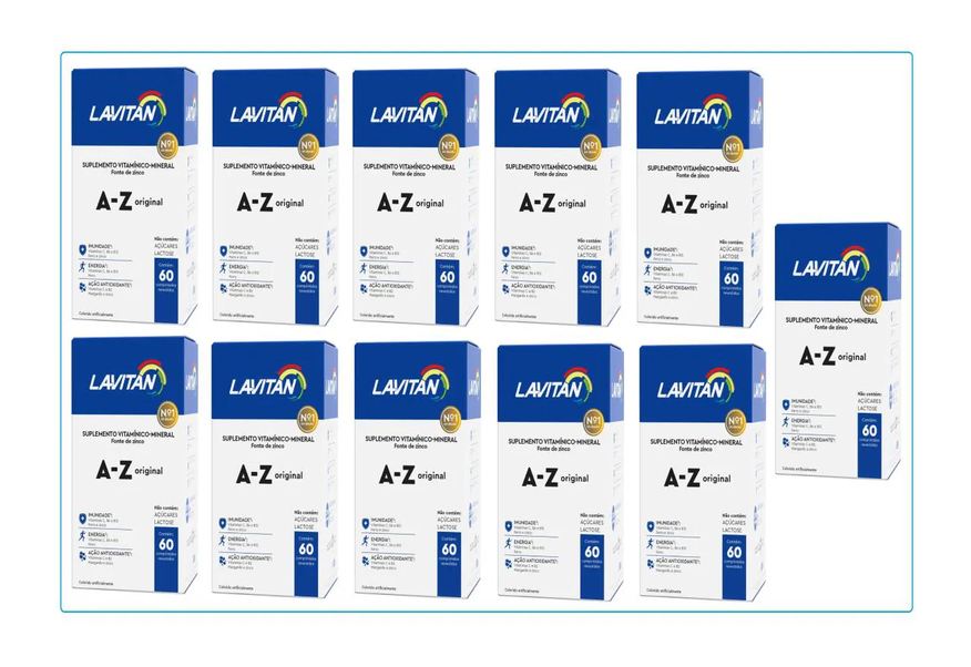 Cimed Kit 11 Lavitan A-Z Original Suplemento Com 60 Cápsulas