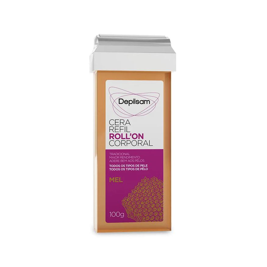 Refil Cera Roll-On Corporal Depilsam Mel 100g