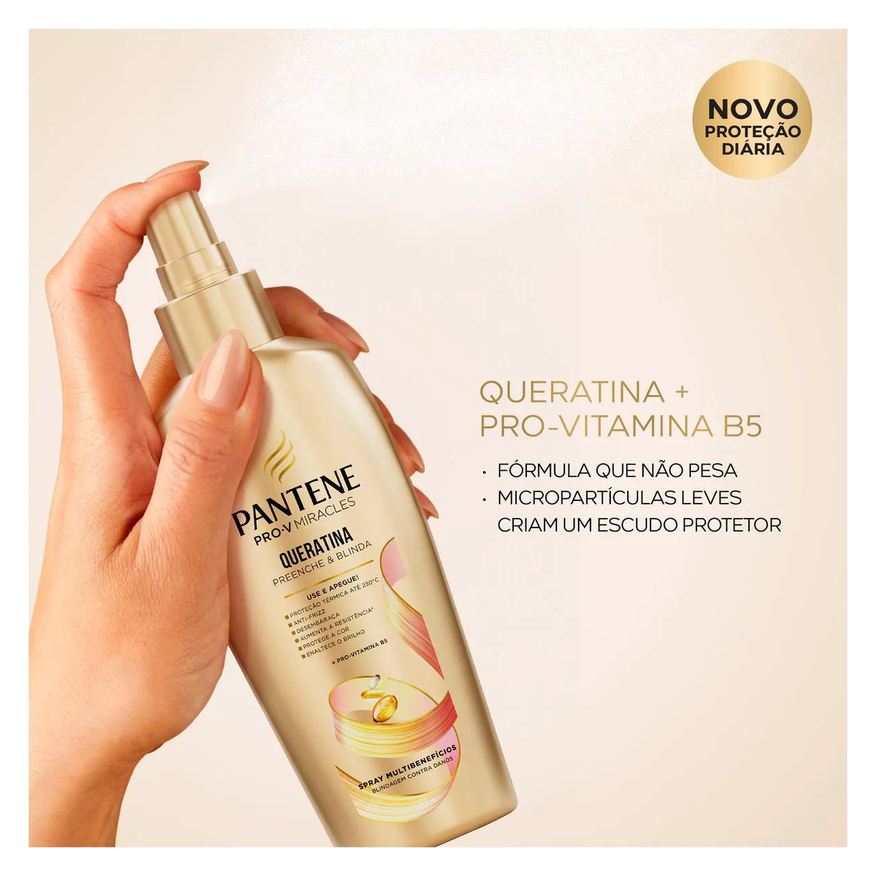 Pantene Spray Multibenefícios Miracles Queratina 160ml