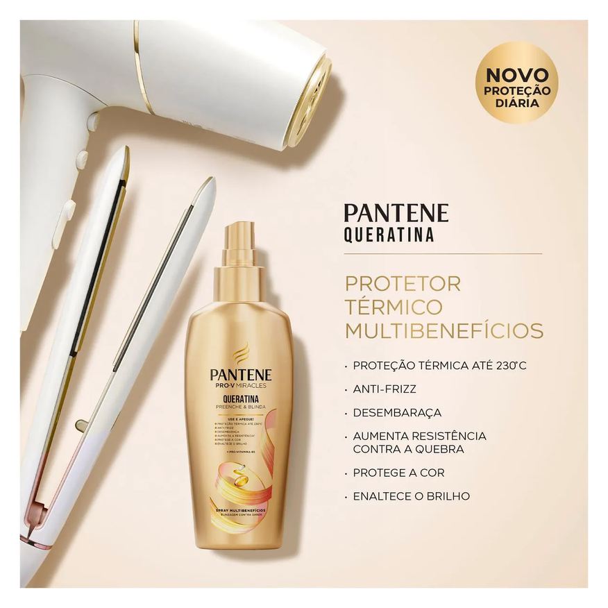 Pantene Spray Multibenefícios Miracles Queratina 160ml