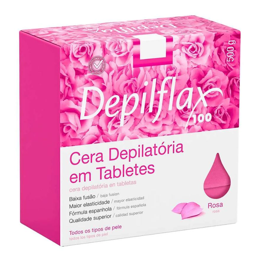 Quente Cera Depilatória Depilflax Rosa 500g