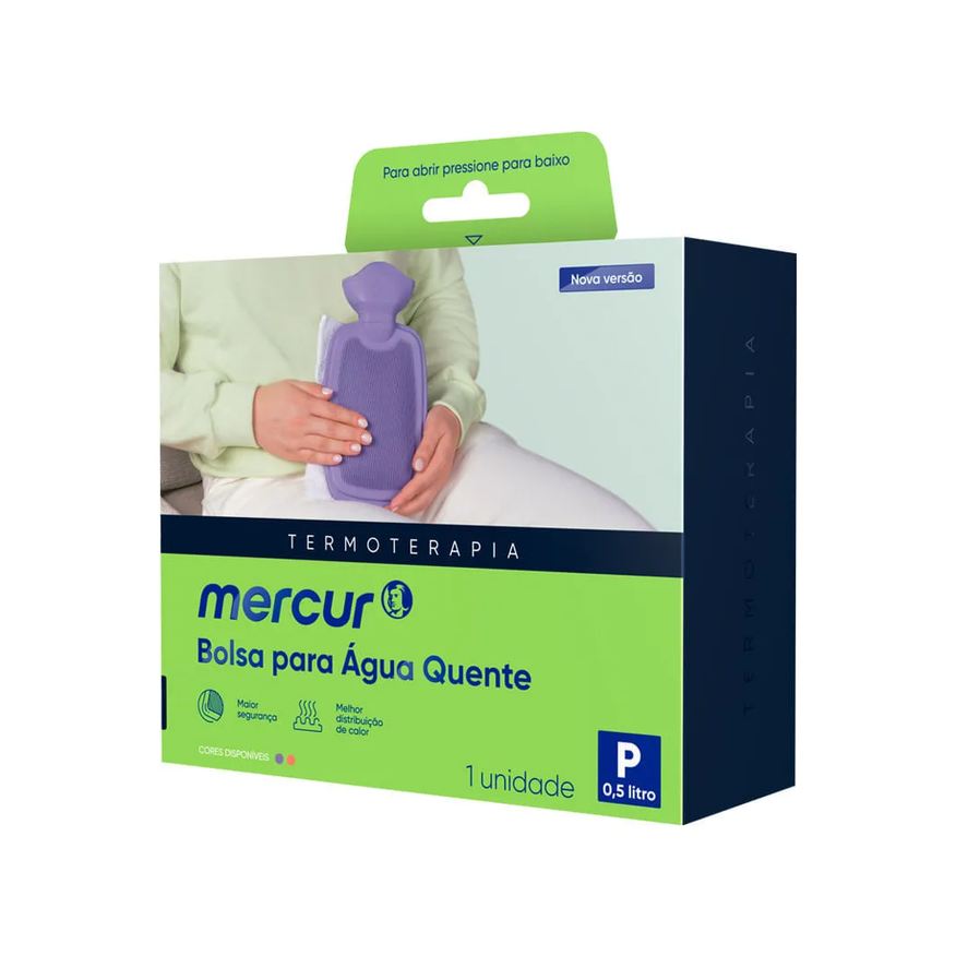 Para Bolsa Agua Quente Mercur Termoterapia P 500ml Lilas Com 1 Unidade