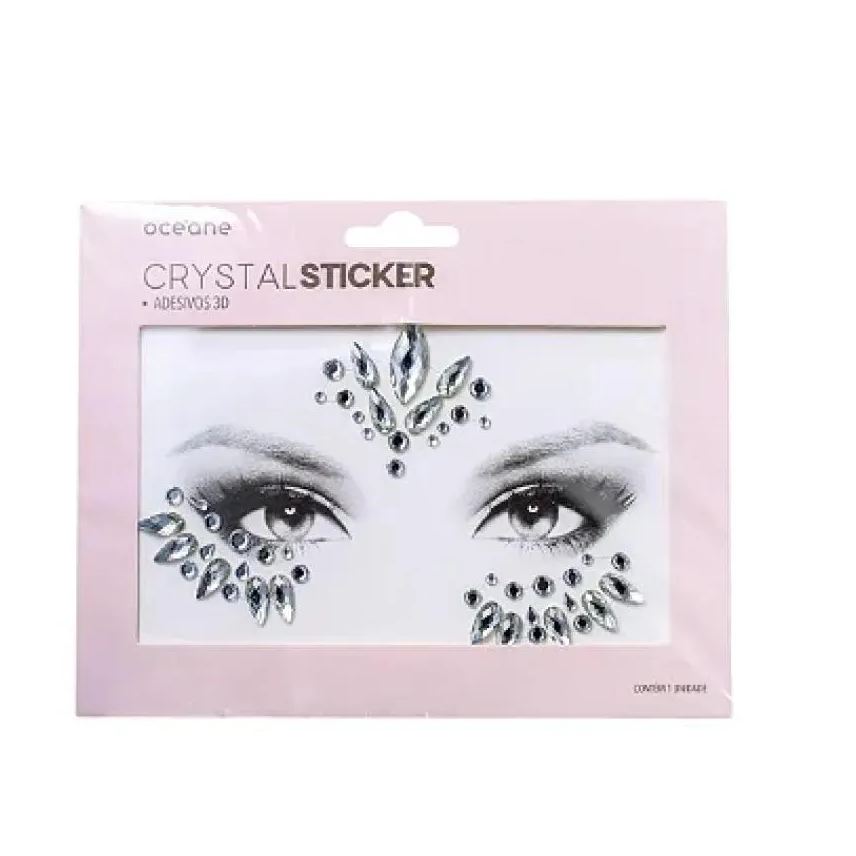 D Profissional Adesivo Facial 3d Crystal Sticker Cs4