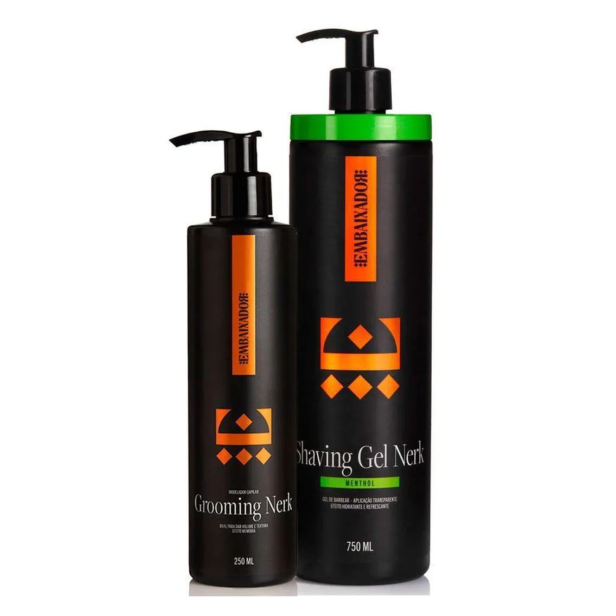 Capilar Grooming Nerk + Shaving Gel Nerk Menthol Embaixador 750ml
