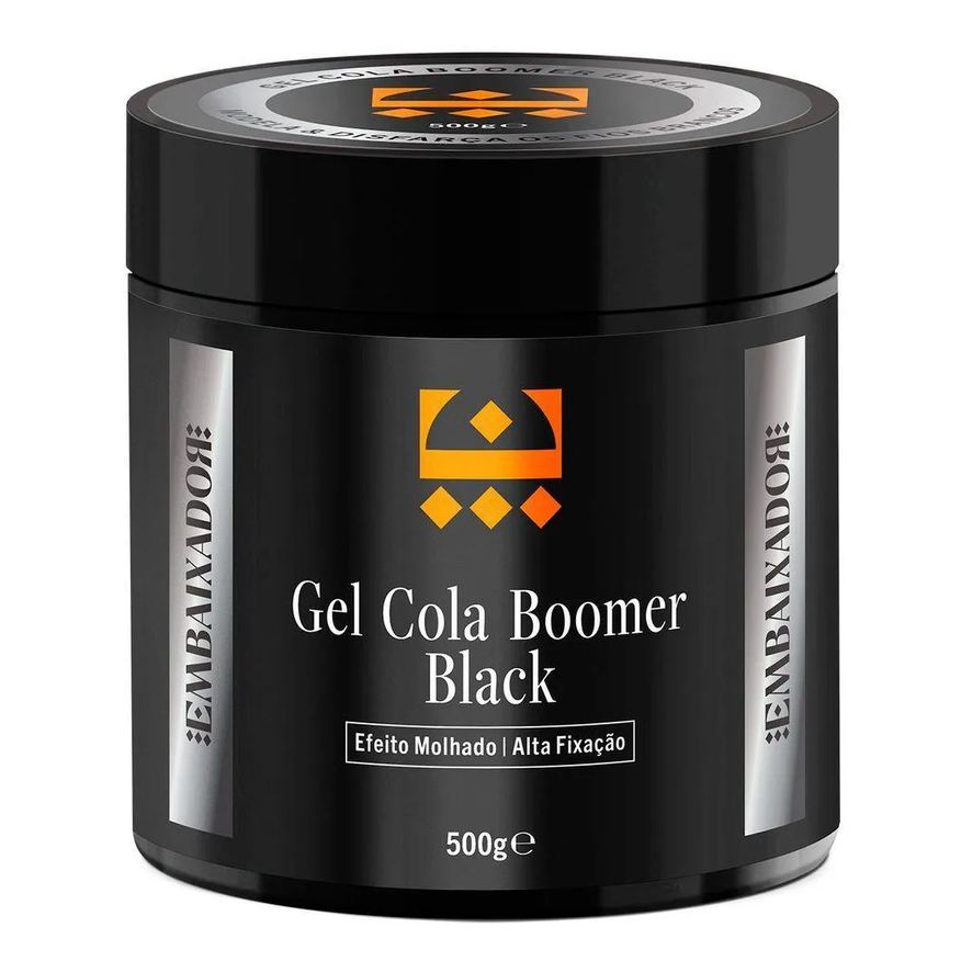 02 Kit Gel Cola Boomer Clear + 01 Gel Boomer Black Embaixador 500g