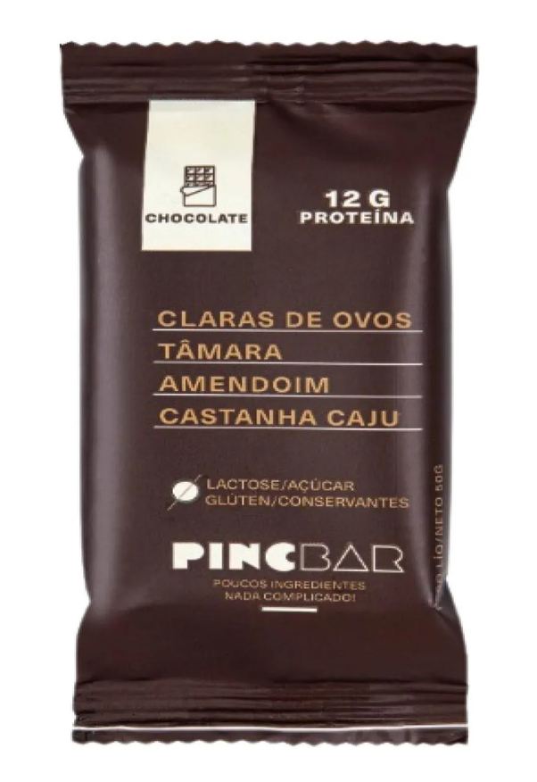 Barra Kit de Proteína Pincbar Chocolate Sem Açúcar 50g 6 unidades