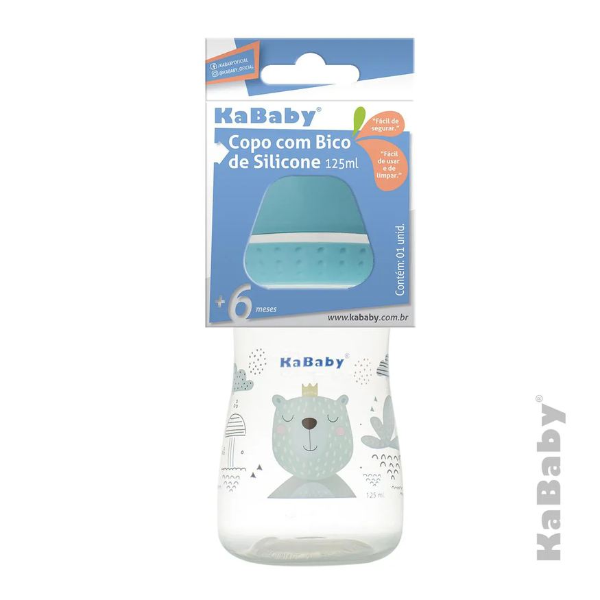 Kababy Copo 125ml com Bico de Silicone Azul