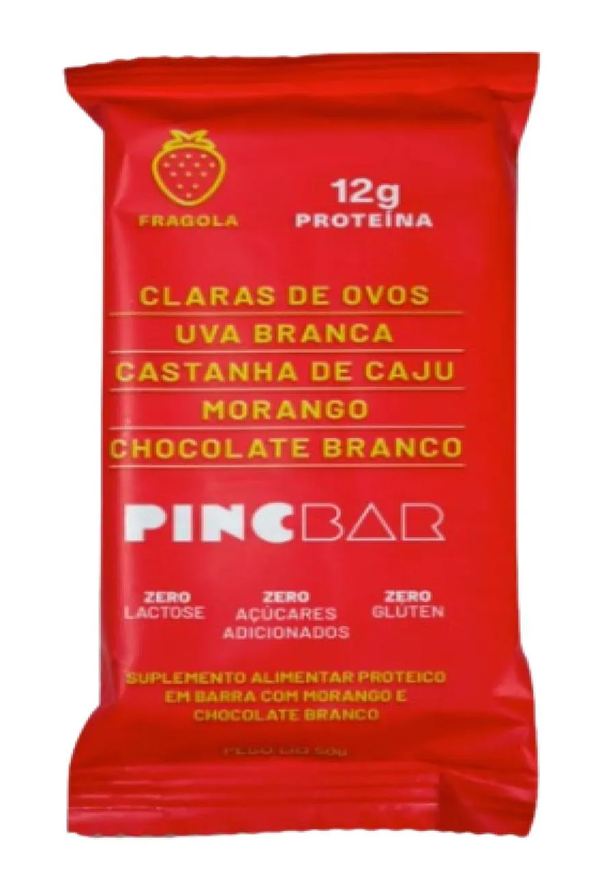 Barra Kit de Proteína Pincbar Fragola Sem Açúcar 50g 6 unidades