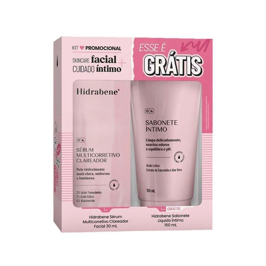 Dahuer Kit Hidrabene Multicorretivo Clareador 30ml + Sabonete Íntimo 150ml