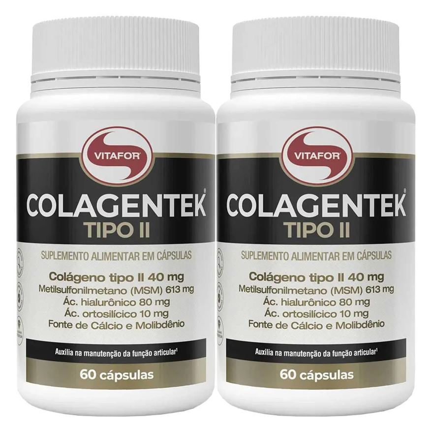 Vitafor Kit 2 Colagentek Tipo Ii 60 cápsulas 790mg