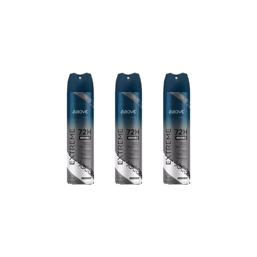 Above Desodorante Aero 150ml Extreme Inv Movem 72h - Kit C / 3un
