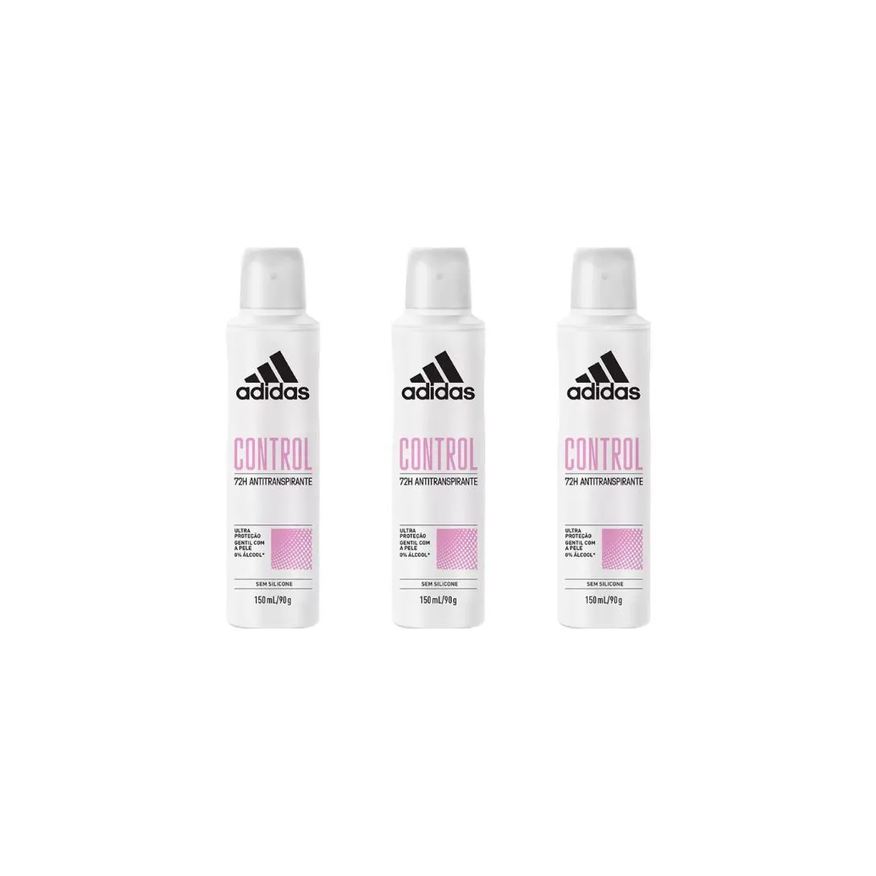 Adidas Desodorante Aero 150ml Fem Control - Kit C / 3un