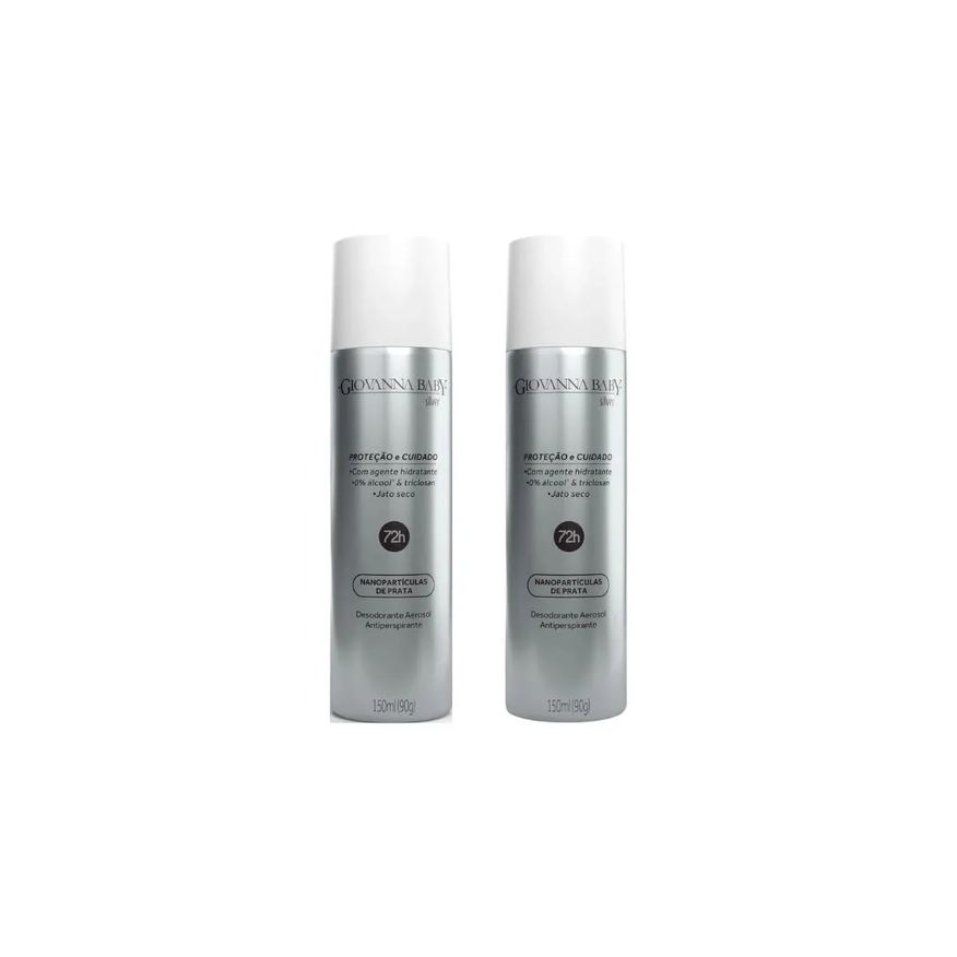 Giovanna Baby Desodorante Aero 150ml Silver - Kit C / 2un