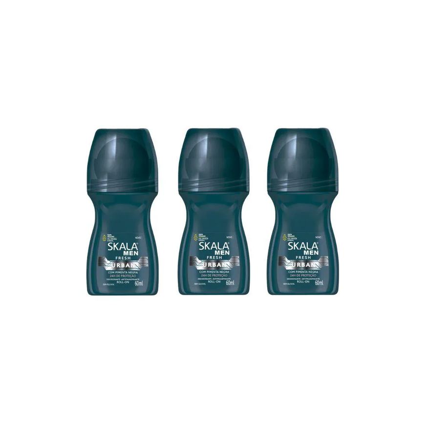 Skala Desodorante Roll-on 60ml Masculino Fresh Urban - Kit C/3un