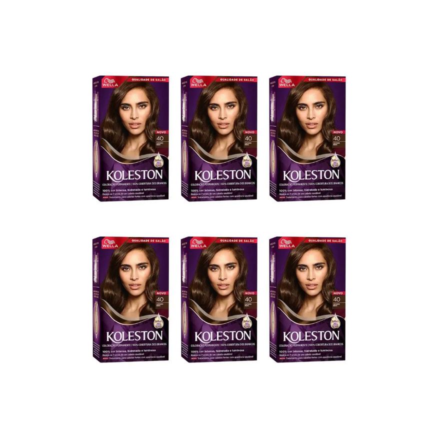 Koleston Coloraçao 40 Castanho Medio - Kit C / 6un