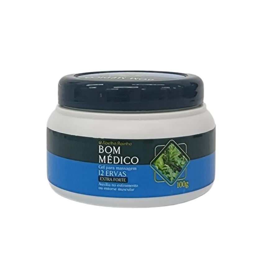 Abelha Rainha Gel Forte Relaxante para Massagem 12 Ervas Bom Médico 100g
