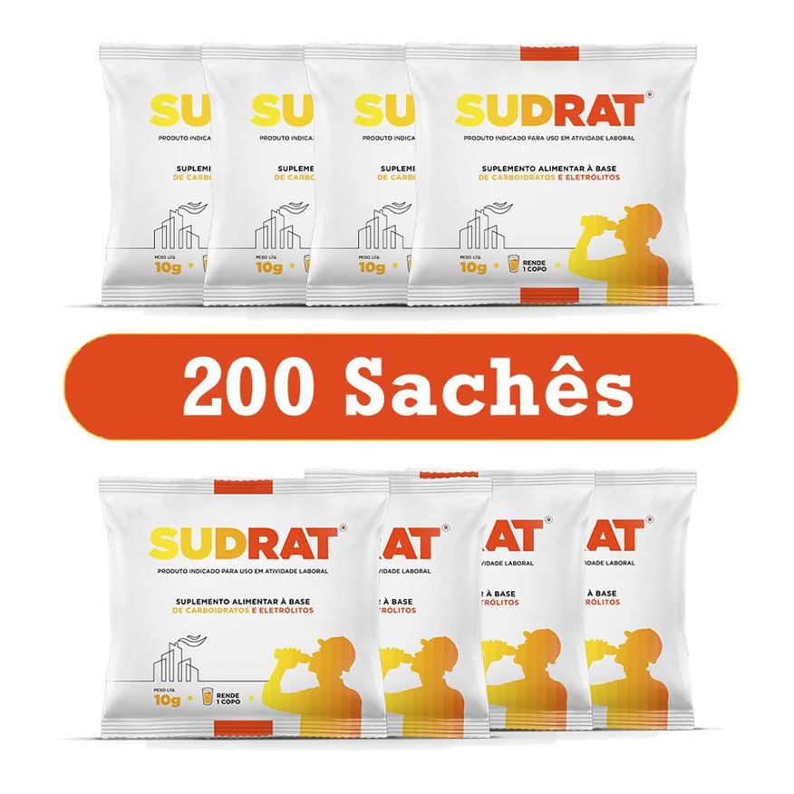 Sudract Kit 200 Sachês Sudrat 10g Cada - Uva