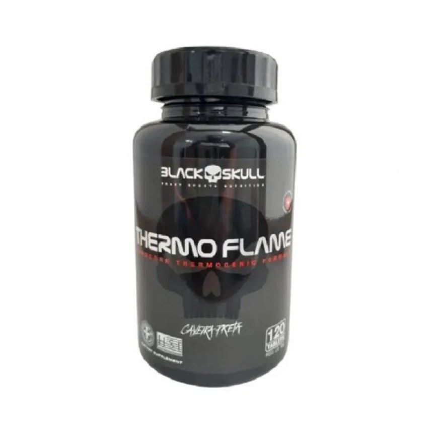 Black Skull Thermo Flame (120 cápsulas) - Padrão: Único