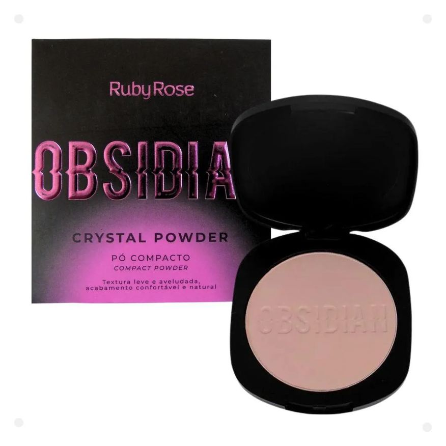 Ruby Rose Pó Compacto Obsidian Crystal Powder Pc20 9,6g